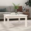 Coffee Table, White, 55x55x30 Cm, Solid Pine Wood