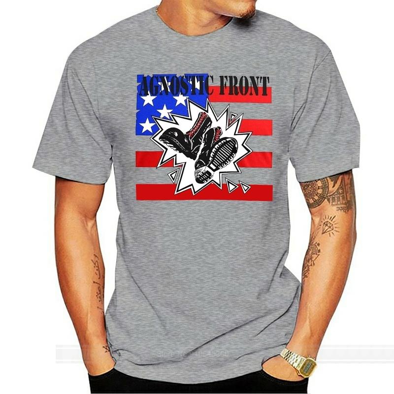 Agnostic Front Flag Tshirt Unisexs Summer Fashion Style Tshirts Male Brand Teeshirt Unisex Summer Cotton T Shirt