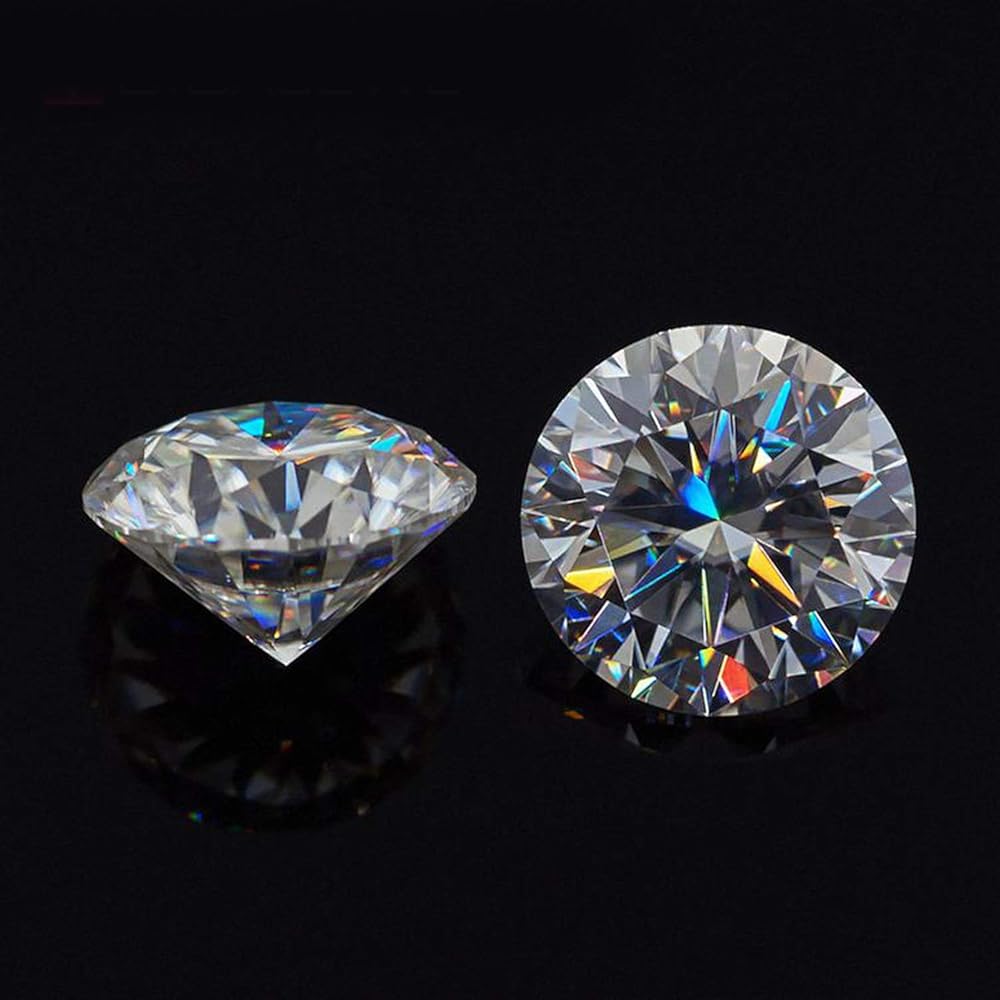 1 шт. Муассанит круглой огранки, россыпью, муассанит с бриллиантовой огранкой, ювелирный камень с сертификатом GRA.