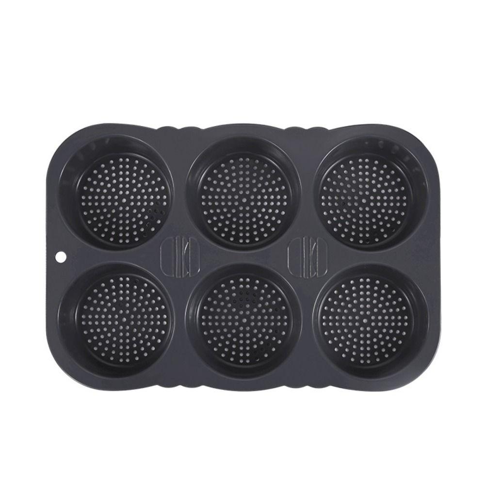 Non-stick Hamburger Bun Mold Silicone Baking Tray Heat Resistant Bread Loaf Pan Sandwich