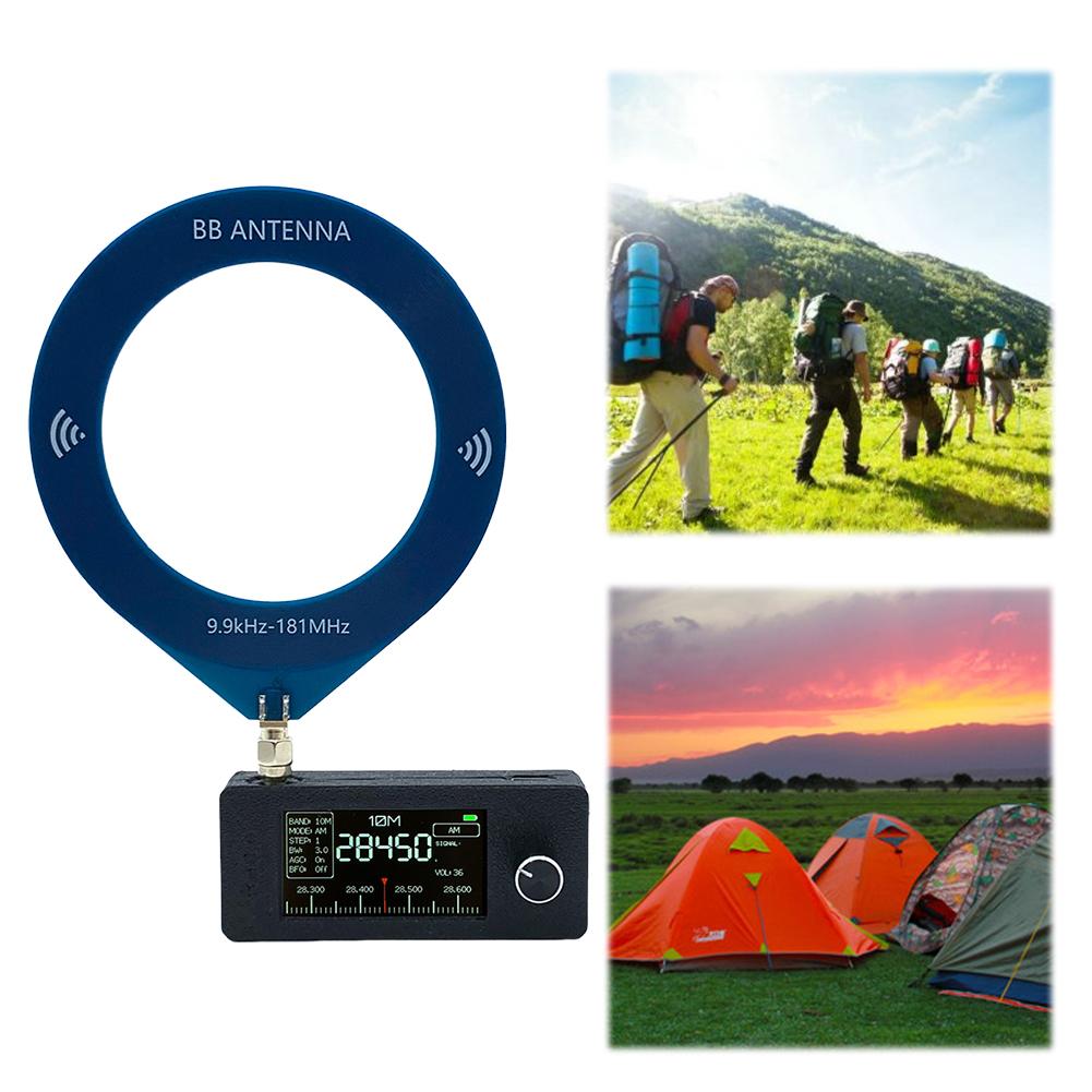 SI4732 0.5-108mhz Portable Radios LSB USB AM FM All Band Radio Receiver 1.9 Inch IPS Screen HF SW MW VHF Radio With Ring Antenna