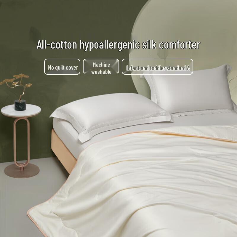 LUOLAI Mulberry Silk Comforter - All-Season Cotton Quilt