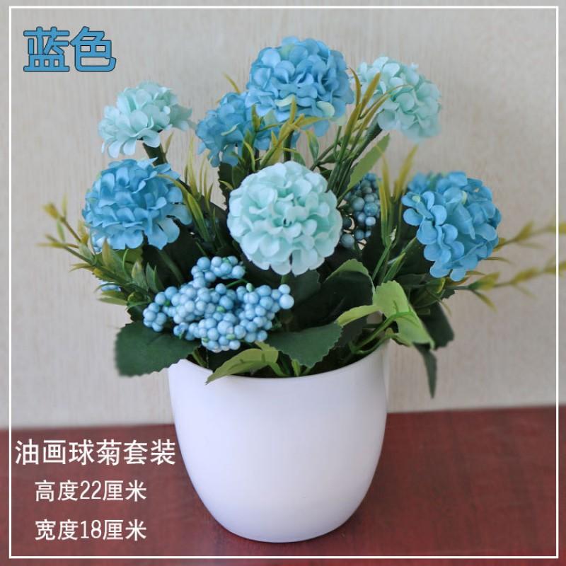 Artificial Silk Flower Potted Plant Desktop Decor Home Office Interior Styling Small Fake Floral Arrangement