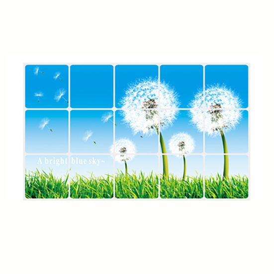 Oil-proof Kitchen Wall Sticker Rose Tulip Flower Dolphin Dandelion Self-adhesive Waterproof Heat Resistant Bathroom Kitchen Wall Art Decal Decoration