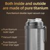 KAMJOVE Titanium Water Bottle Lightweight Food Grade Warm-keeping Kettle Cup Mug Outdoor Sports Camping Cycling Travel 500ml 24h