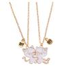 Pack of 2 Friendship Necklaces Cats Pendants Necklace Adjustable Chain Necklace Alloy Texture Neck Jewelry for Daily
