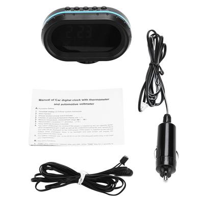 12 В светодиодный дисплей автомобильный цифровой термометр вольтметр метр часы будильник монитор