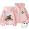 Children's Mario Zipper Hoodie with Retro Game Print, Suitable for Outdoor Casual Style, Comfortable and Affordable Street Wear