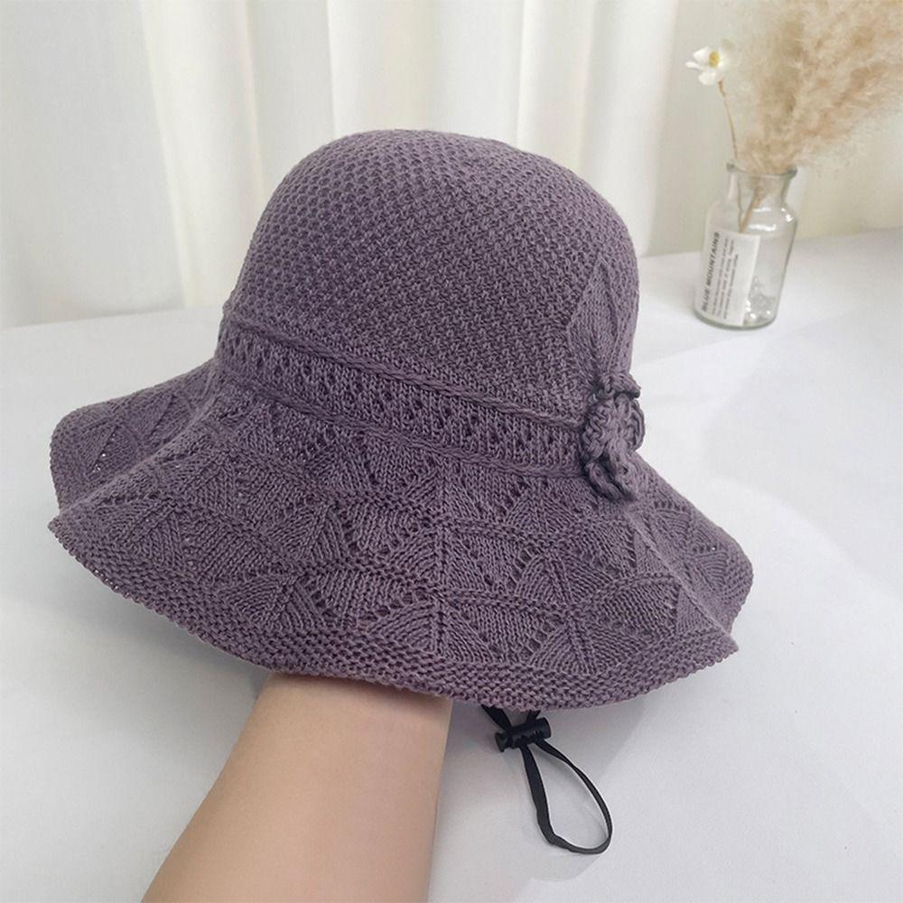 UV Protection Knitting Cap Wide Brim Fishermen Cap NEW Sunshade Hat Girl