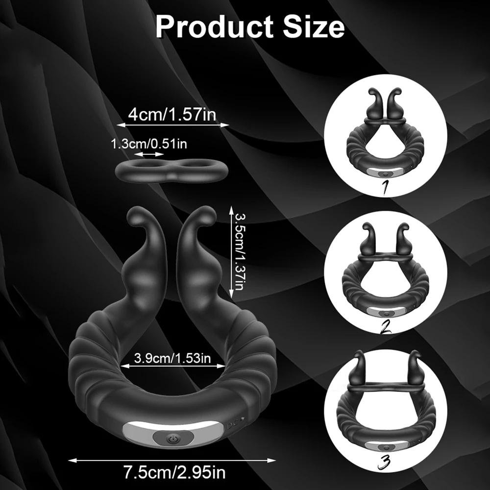 Vibrator Cockring Penis Cock Ring Sexy Toys For Men Erection Sex Toys for Men Couple Rings Remote Control Sex Toys For Adults 18