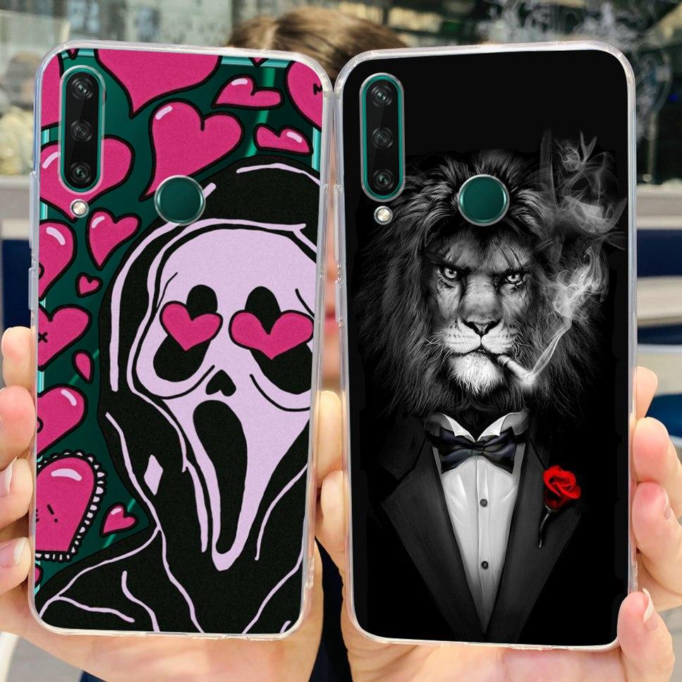 New Case For Huawei Y6p MED-LX9 Luxury Flower Love TPU Soft Silicone Back Cover For Huawei Y6p Y6P 2020 Bumper Phone Case Funda