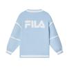 Fila Original Comfortable Loose Warm Soft Knit Sweater Women Sweater Snow-Velvet-Blue F11W349406FBU