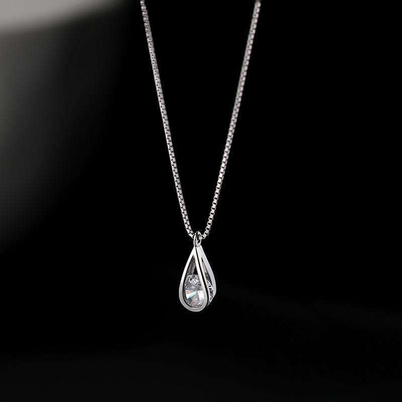 Серебряное ожерелье-капля на ключицу Женское Роскошные Модные Украшения