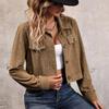 Autumn Women's Corduroy Solid Color European and American Women's Jacket A8893