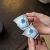 Элегантная керамическая чашка для дегустации чая Гуаньлань - Ручная роспись, китайская мастерская, чашка для аромата для дома и для гостей