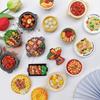 Simulated Food Fridge Magnets Resin Painted Magnet Noodles Ribs  Pot Cute Magnets for Refrigerator Retro Magnetic Handicrafts