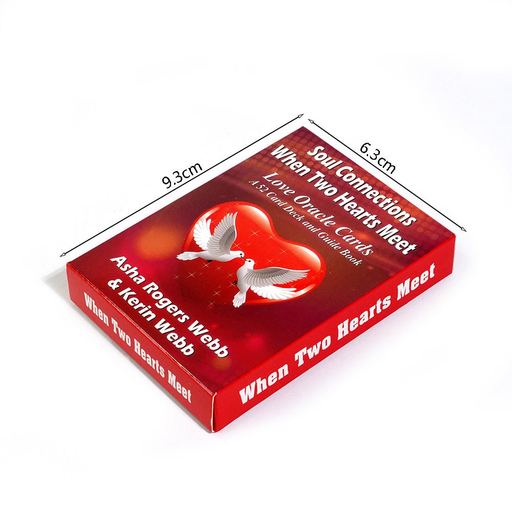 9,3*6,3 см душевные связи, когда два сердца встречаются с любовью, карты Oracle, 52 карты с предсказаниями для пар, разговор на языке любви
