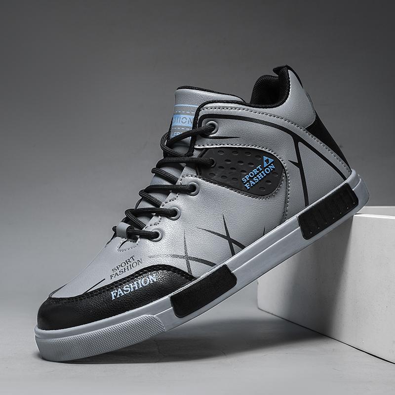 Модная кожаная мужская обувь Кроссовки Тренд Повседневная обувь Дышащие Для отдыха Мужские кроссовки Мужская нескользящая обувь Мужские кроссовки для скейтбординга
