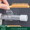 Telescopic Curtain Rod Clips & Adhesive Brackets - No-Drill Hooks for Crossbar or Door Curtains