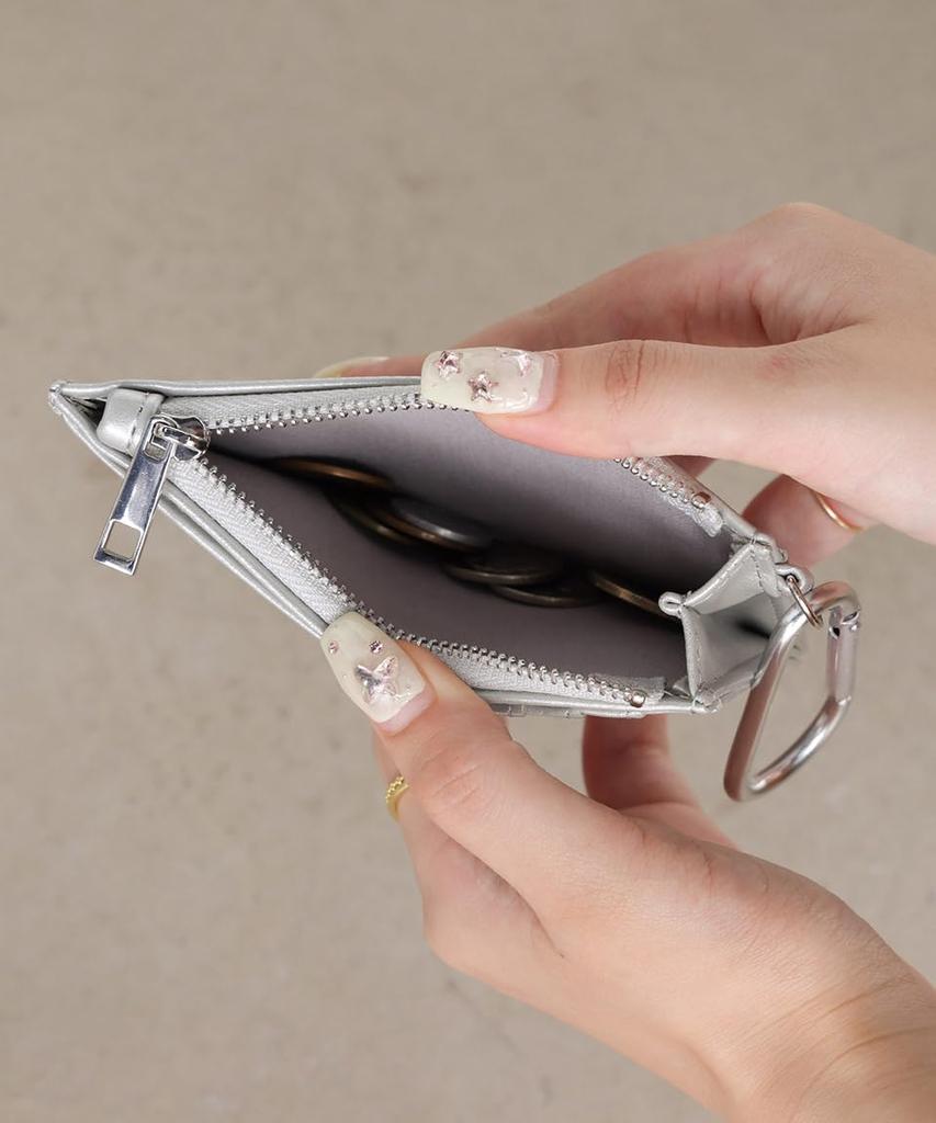 Женский тонкий кошелек Alto Rose Gray Fragment Case, двустворчатый с отделением для монет, из синтетической кожи, кардхолдер, для IC-карты, проездной, монеты