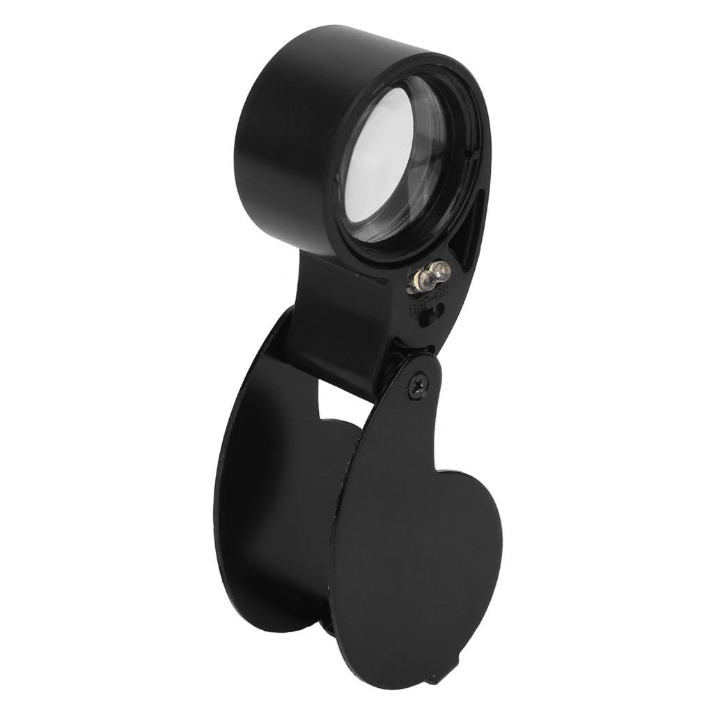 40X Magnifier Loupe LED Lights High Transmittance Portable Jewelers Loupe with Aluminium Alloy for Elderly