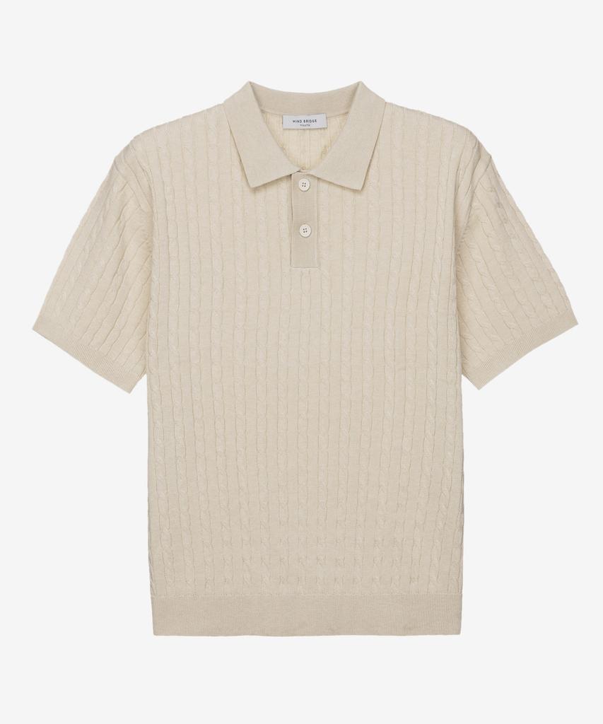 MINDBRIDGE Cable Collar Short Sleeve Knit - 3 Colors