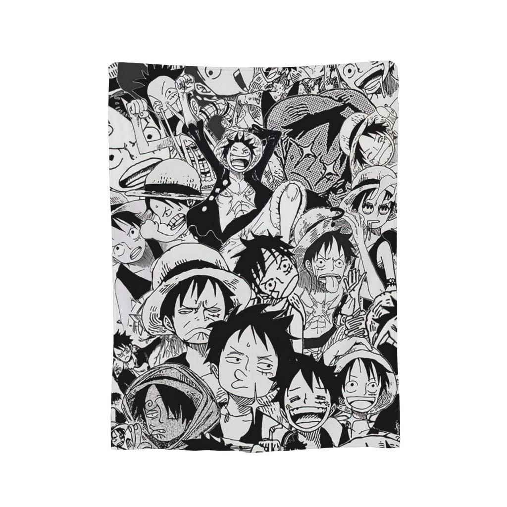 Japanese Anime Blanket Fleece Spring Autumn Luffy Anime Multifunction Lightweight Thin Throw Blanket for Bed Travel Bedspreads