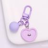 Cute Smiling Face Resin Keychain Heart Flower Cloud Bag Pendant DIY Accessories Candy Color Key Chains Decoration Jewelry