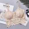 Lady Sexy Lingerie Corset Lace Floral Bralette Padded Bra Camis Underwear Wire Free Sheer Lace
