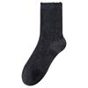 Women's Spring and Autumn Boneless Mid-calf Socks with Lace, Paired with Mary Jane Anti-pilling Cotton Socks