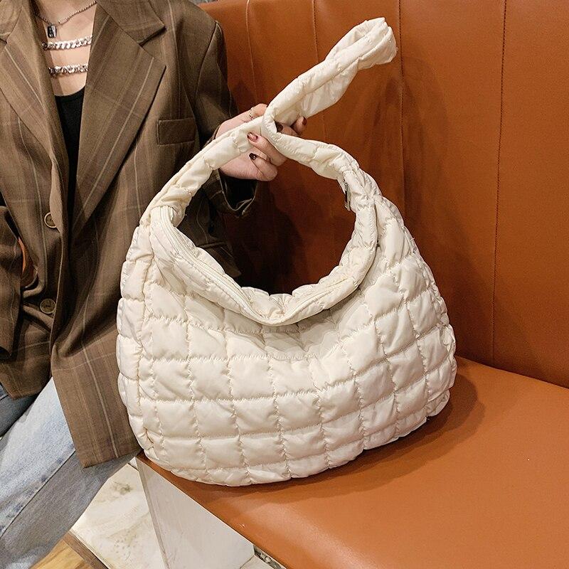 Черная стеганая сумка в стиле ретро большой вместимости, женская сумка 2021, новый стиль, модная универсальная простая сумка на плечо, сумка-тоут MIT