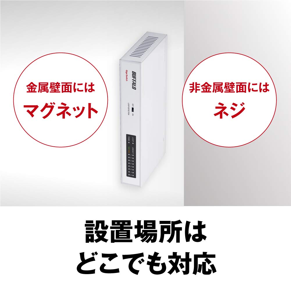 Buffalo Гигабитный совместимый металлический корпус блок питания 8 портов белый коммутатор японский производитель встроенный LSW5-GT-8NS/WH