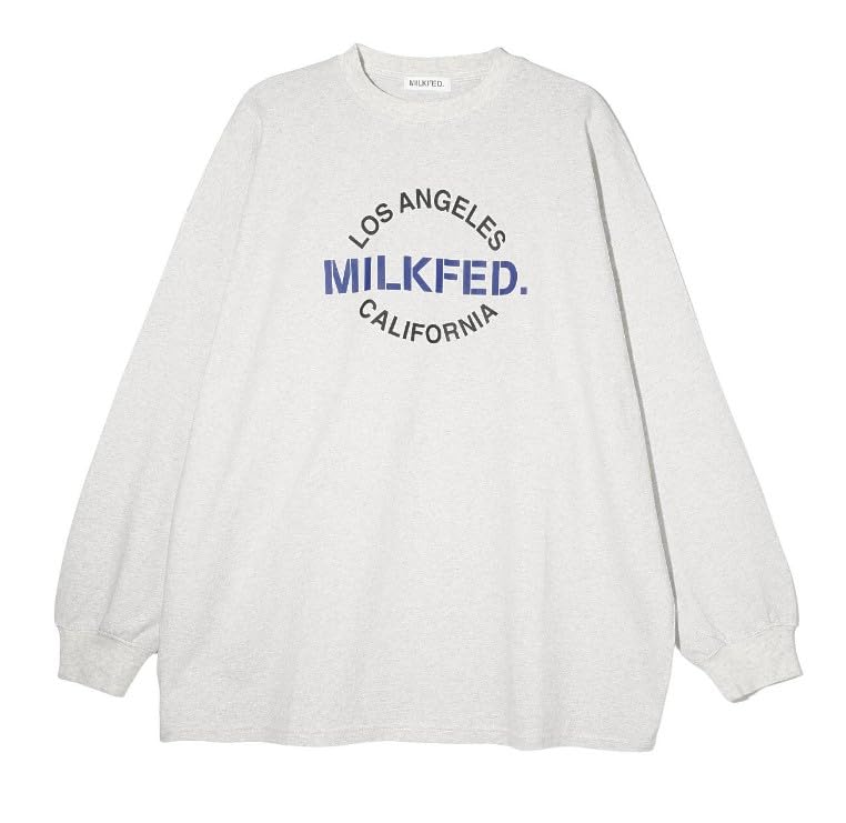 Milkfed Oatmeal Circle Logo Super Big Top Women's L/S T-Shirt