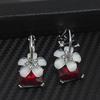 Крупные серьги в виде хрустальных цветов в корейском стиле для женщин
