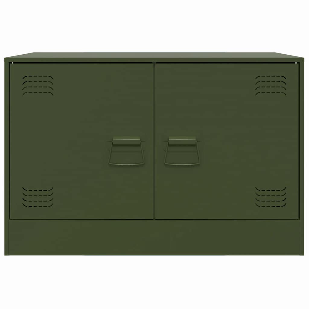 TV Cabinets (2 pcs) Olive Green 67 x 39 x 44 cm Steel