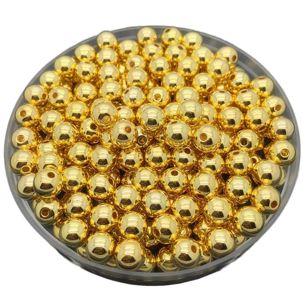 50/100 шт., жемчужные прокладки, свободные бусины, аксессуары, ожерелье, браслет, серьги 6/8 мм, круглые акриловые ювелирные изделия своими руками