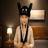 Airbag Hat Pinching Ears Will Move Pumpkin Demon Hat Cross-border Christmas Halloween Hat PP Cotton Filling Material