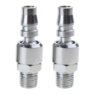 Прочный никелированный железный фитинг 1/4NPT Воздушный шланг - Поворотный - Набор разъемов для DIY проектов, оборудования и промышленного использования