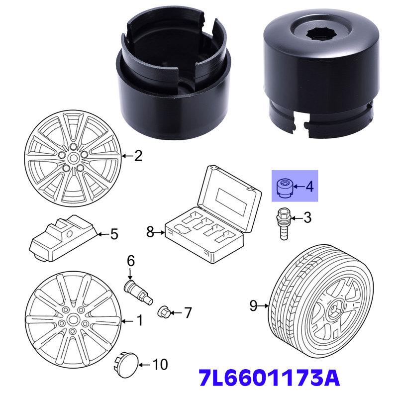 7L6601173A 20Pcs Wheel Cover Hub Nut Bolt Covers Cap 19mm Auto Tyre Screws Exterior Protection for VW TRANSPORTER T5 T6 Touareg