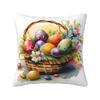 Пасхальное Яйцо в Корзине Наволочка Цветная Оригинальная Наволочка Напечатанная Наволочка Наволочки Для Офиса Автомобиля Дома Декоративные