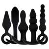 Silicone Anal Dildo Butt Plug Set  Training Fetish Non Vibrating Butt Plugs