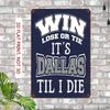 Жестяная табличка Dallas Cowboys Винтажный металлический настенный декор для мужской комнаты, гаража, бара Рустик 2D Пластина 8x12 дюймов