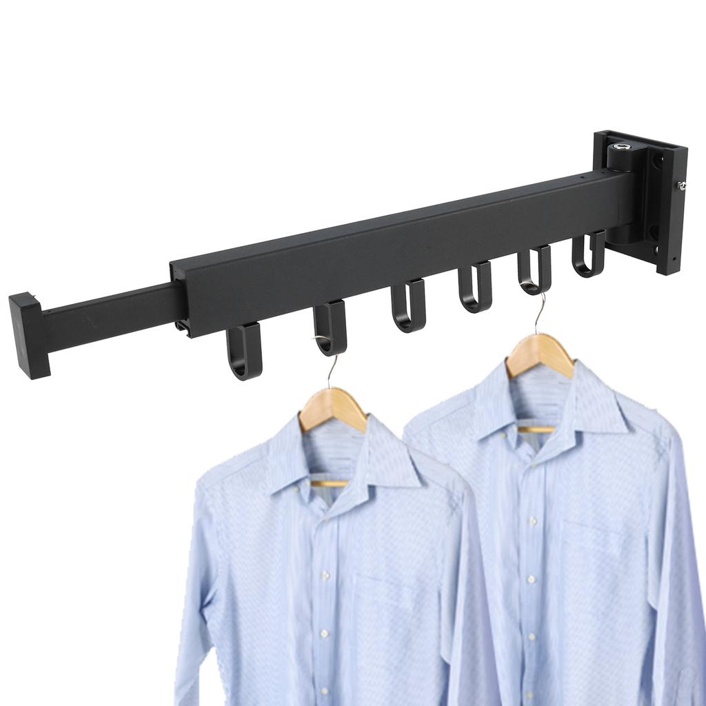 Wall-Mounted Foldable Aluminum Alloy Clothes Drying Rack Home Laundry Clothesline Hanger for Balcony Bedroom Kitchen Living Room