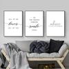 Семья Любовь Цитата Печать Черно-Белый Плакат и Принты Современное Настенное Искусство Холст Картины Картины для Гостиной Скандинавский Домашний Декор