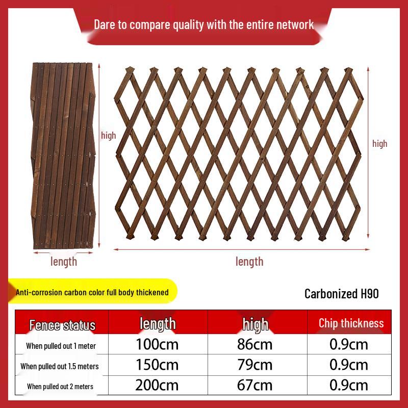 Садовая решетка для забора из обработанной древесины для украшения сада, двора или балкона