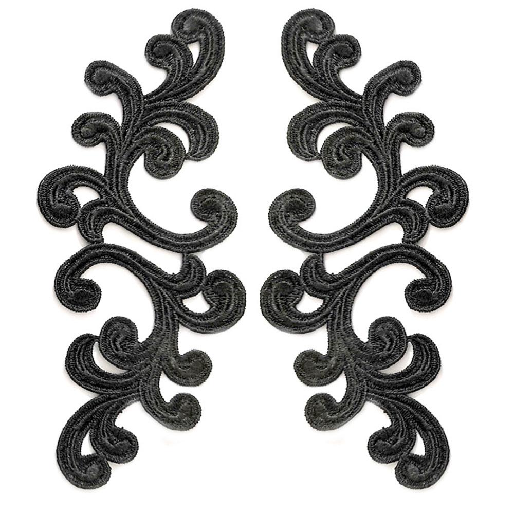 Multi-color Embroidery Lace Hollow Out Fabric Flower Patch Cloth Lace Applique Patch Iron-on Flower Piece DIY Lace Accessories