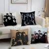 Kpop E-Enhypens Pillow Case Short Plush Print Cushion Cover Square Throw Pillow Covers Sofa Home Decor