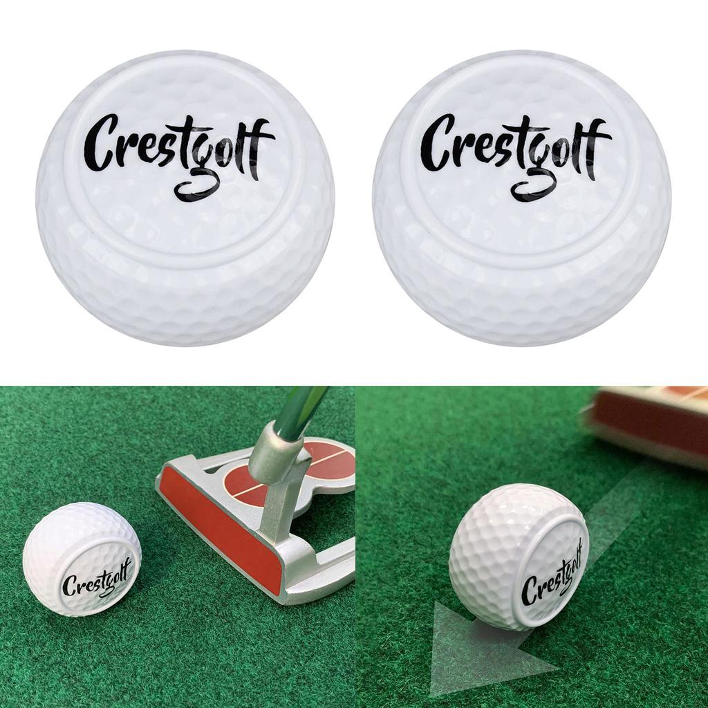2pcs Flat Shaped Golf Ball Putting Training Aid Portable Golf Practice Ball Golf Training Balls Golf Accessories