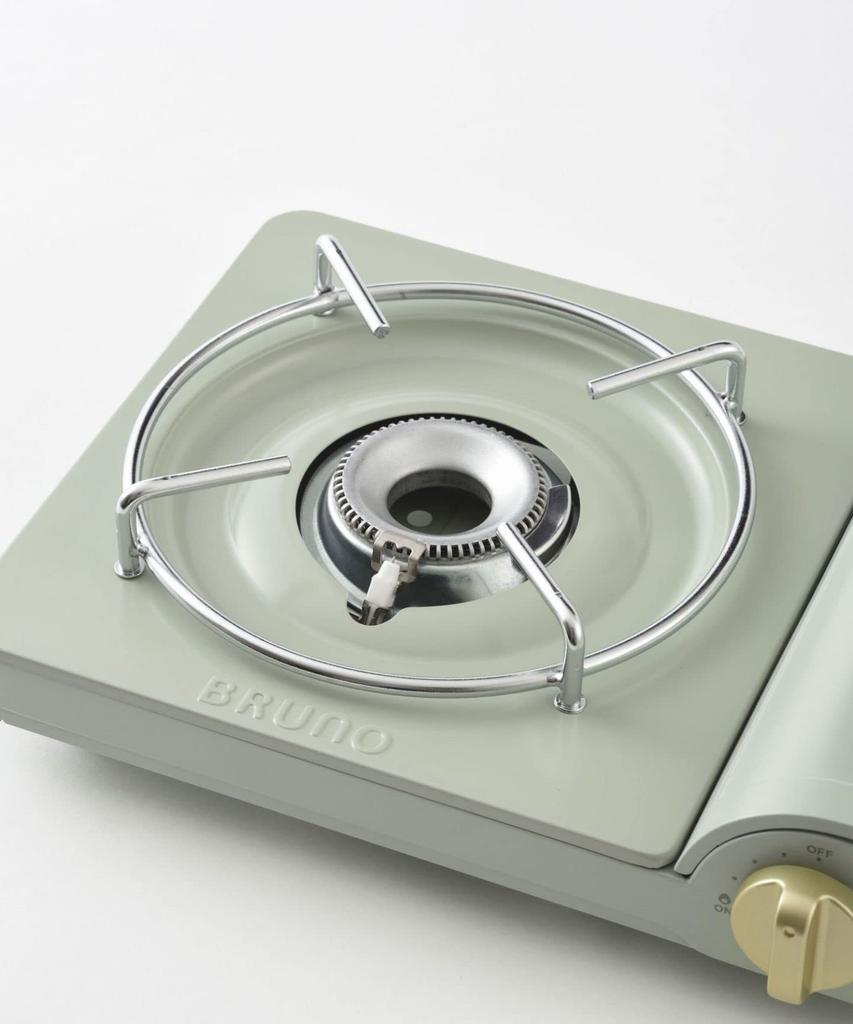 BRUNO Cassette Stove Slim Camping Gas Yakiniku Outdoor Sengoku Small Disaster Prevention Supplies Earthquake Preparation Cute Stylish Ivory BOE095-IV
