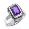 Подарочное кольцо из натурального африканского аметиста ручной работы из цельного серебра 925 пробы S.6 A0M98